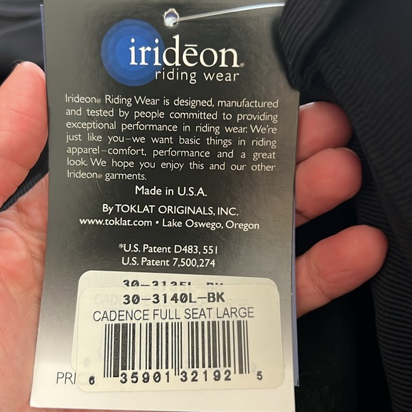 Irideon Cadence Stretch-cord full seat breeches NWT - Picture 7 of 7